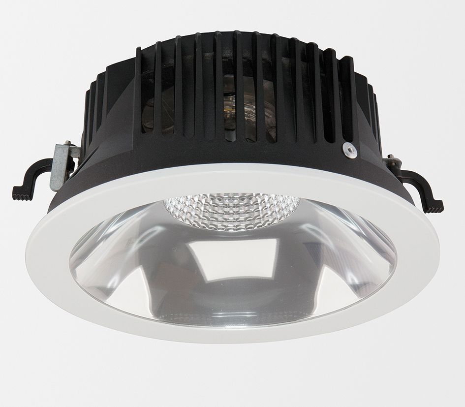 LED-Einbaustrahler 47W 4000K 4877lm Konv ws mt 1LED Alu IP20 RF:hochglänzend