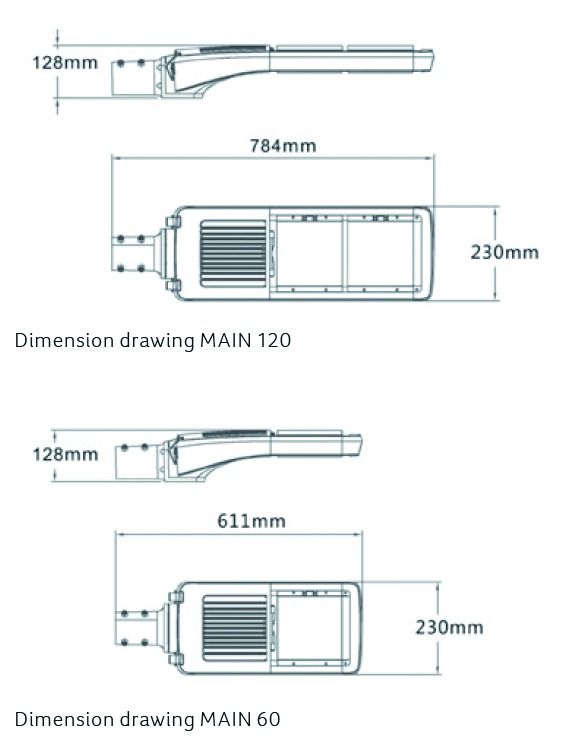LED-Aufsatzleuchte 176W 60mm 6000K Alu 20064lm sw elektr.Trafo Kst_tr IP66