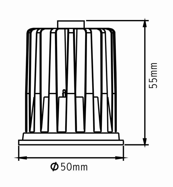 LED-Modul 6,2W 1LED 2700K 670lm 55mm 38° DC LEDmodul 55x0x0mm Dimmb