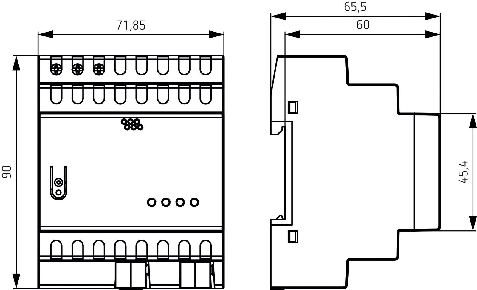 Spannungsversorgung KNX REG 4TE 640mA LED m.LED-Anz
