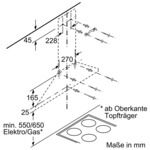 Wandesse 600mm edst A 69dB 570cbm/h LED Ø120-150mm 3st Abl/Uml T500mm