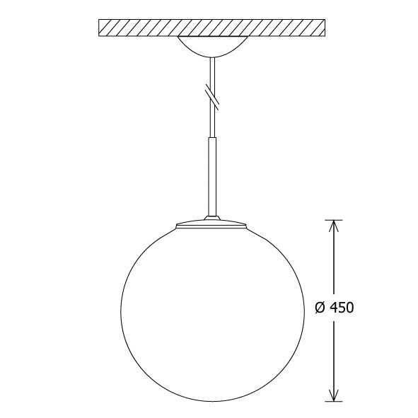 LED-Pendelleuchte 28W Globia 4000K 1LED 2830lm Konv LED nicht austauschbar sym