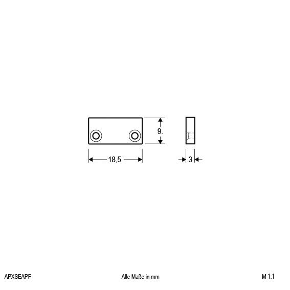Endkappe alu L9mm B18,5mm