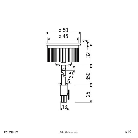 LED-Modul 6W 1LED 17,1V 2700K 575lm 38° DC LEDmodul Dimmb