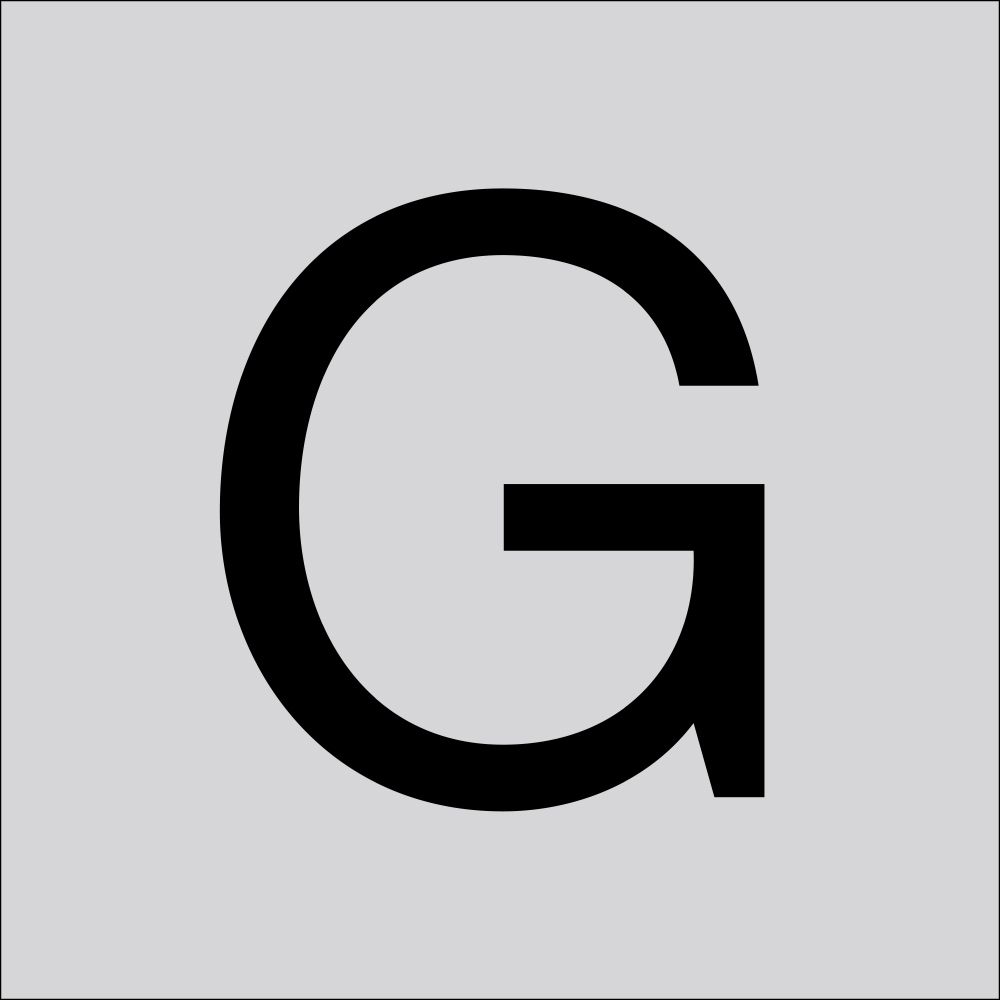 Großbuchstabe G sw H60mm