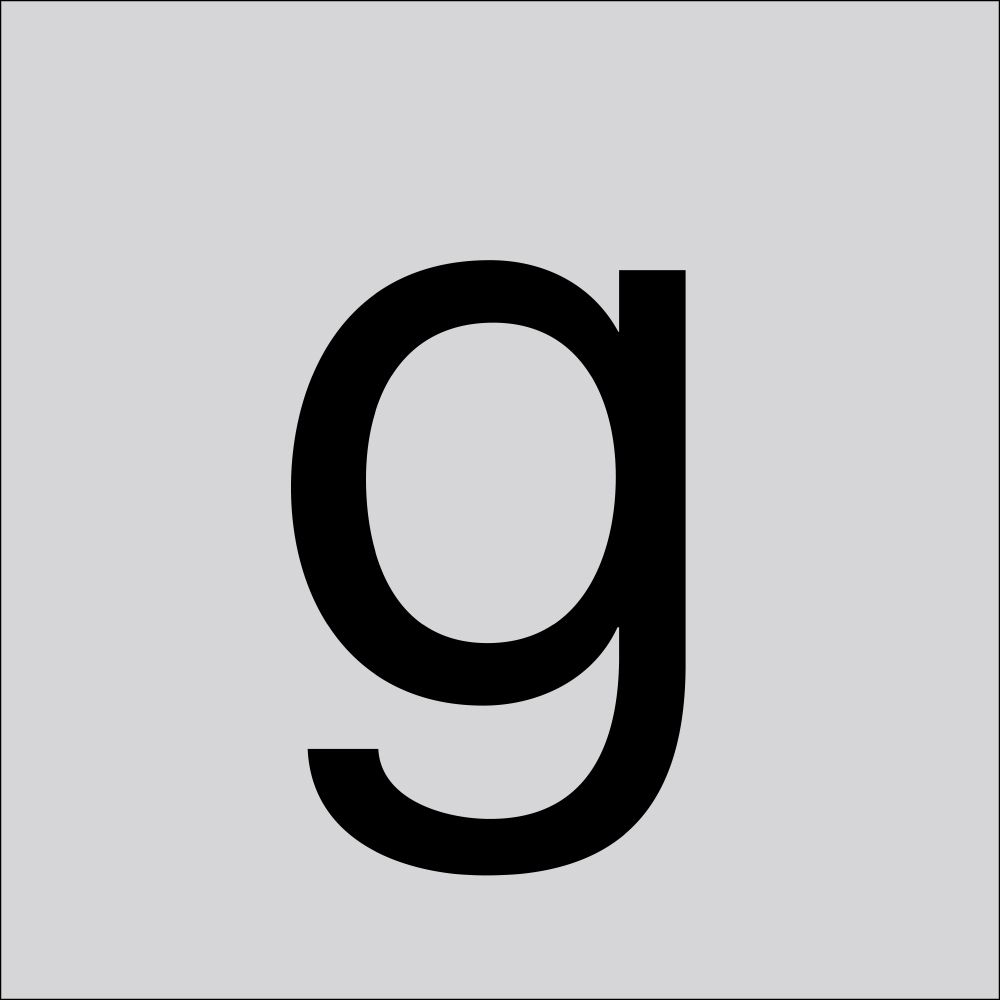 Kleinbuchstabe G sw H60mm