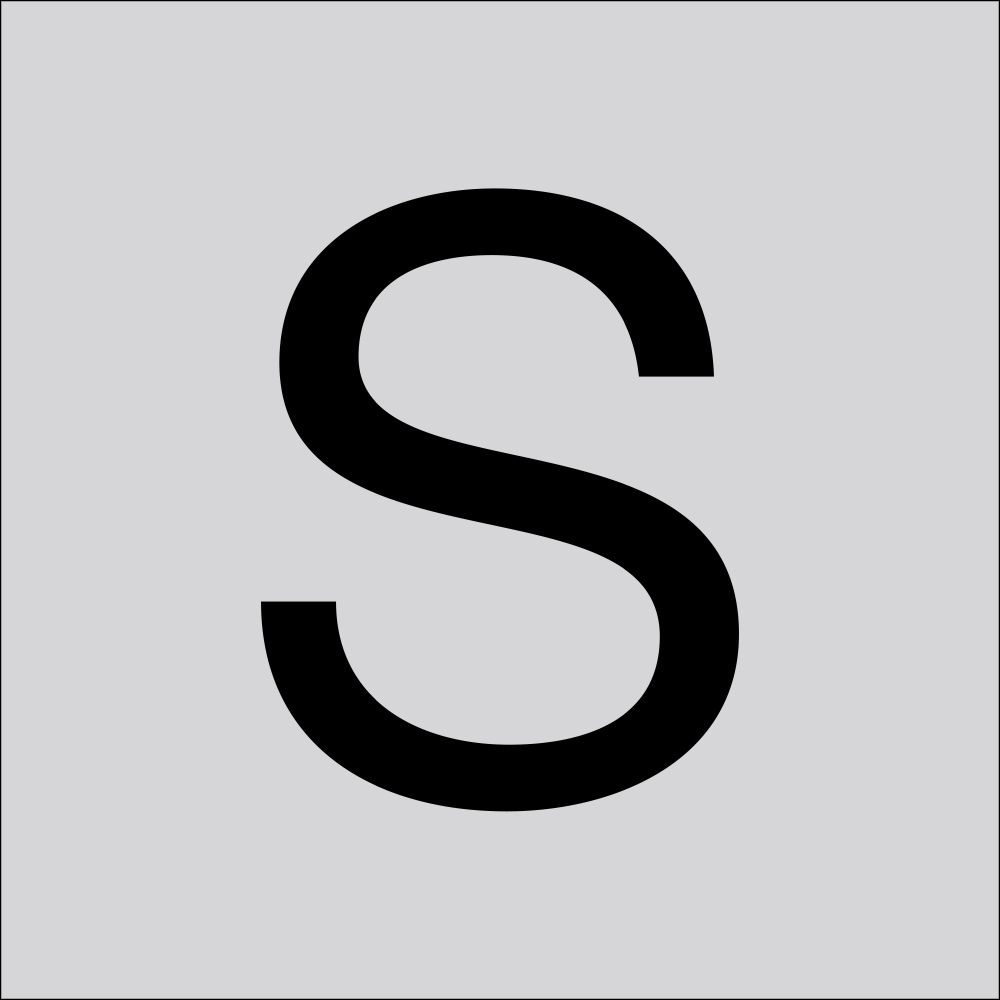 Großbuchstabe S sw H60mm
