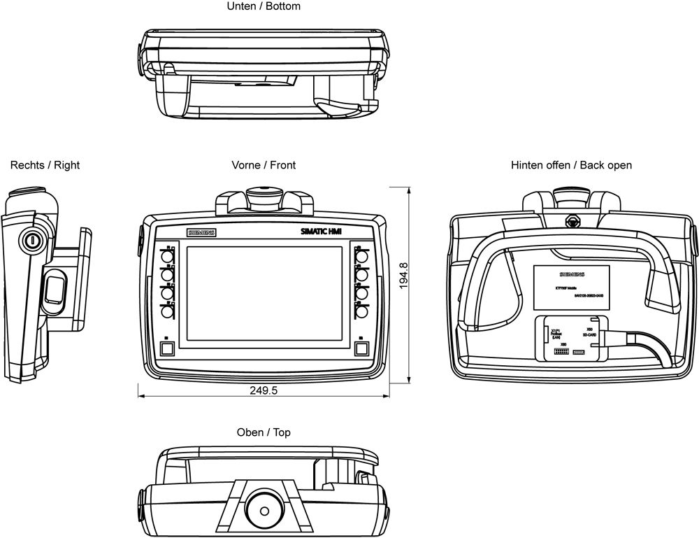 Mobiles Panel TFT DC 19,2-28,8V 1HW/IE 248,4x194,9mm