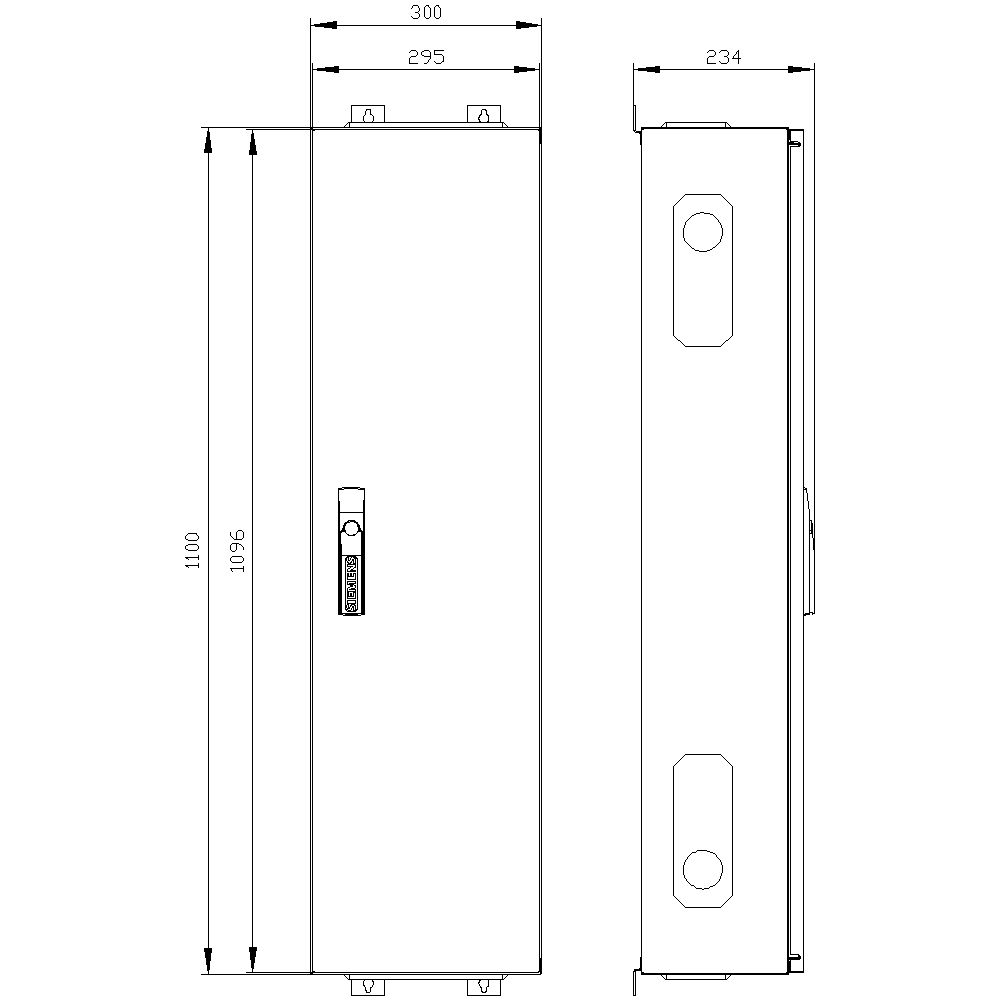 Leergehäuse ST IP43 B300xH1100xT210mm ET210mm geschl