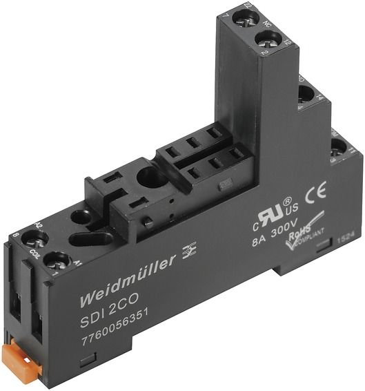 Relaissockel Schraub TS35 8Pins Hutschiene TH35 15,8x80,2x61mm