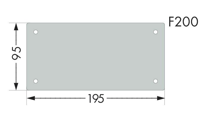 Schrank-Frontplatte 2HE Serie 850 lack B195xH95mm ST