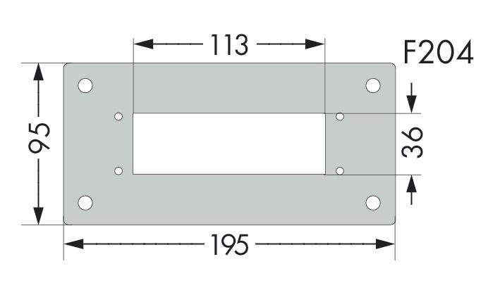 Schrank-Frontplatte 2HE Serie 850 lack B195xH95mm ST