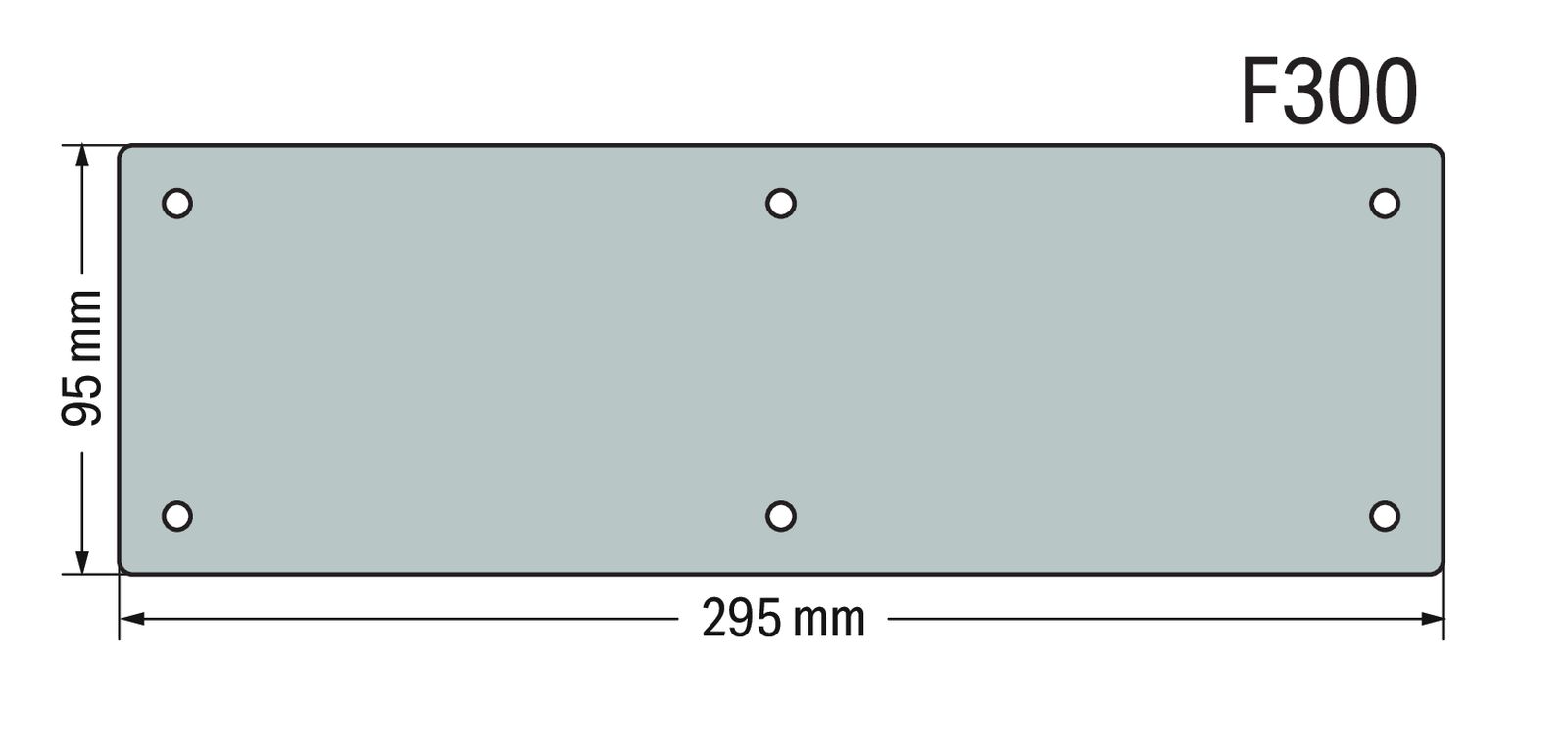 Schrank-Frontplatte 2HE Serie 850 lack B295xH95mm ST