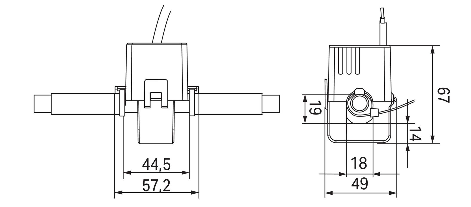 Kabelumbaustromwandler Serie 855 Kl=1 150A/5A 1VA m.Berührungss Schnappbef