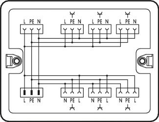 Verteilerblock PA Serie 899 1Eing 3p 25A 7Ausg Polyamid (PA) 250V IP20 hfr