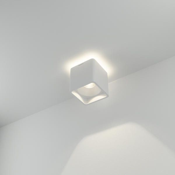 LED-Anbaustrahler 12,5W QUBIC 3000K 1LED 1130lm Konv Alu IP20 ws mt 100x100x111mm