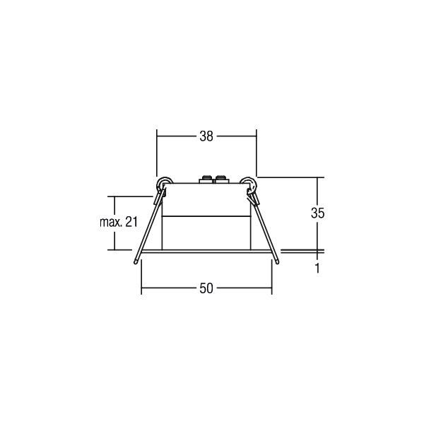 LED-Lichtpunkt 3,3W 3000K 160lm ws Konv IP44