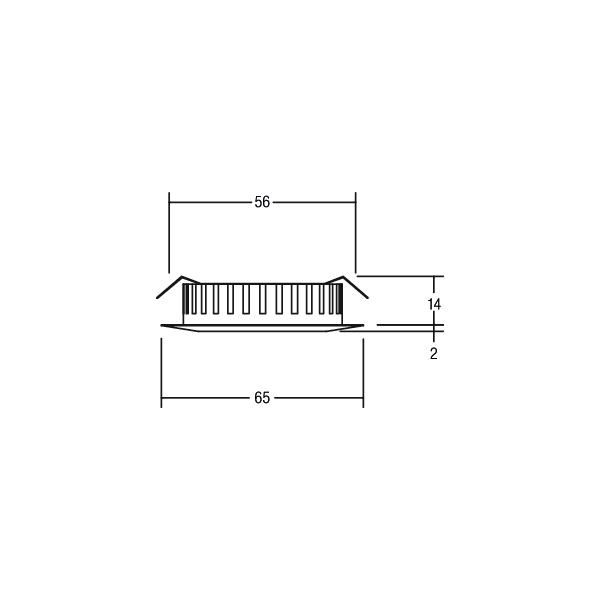 LED-Einbaustrahler 3,3W 2900K 210lm Konv ni mt 1LED ST IP44 RF:hochglänzend