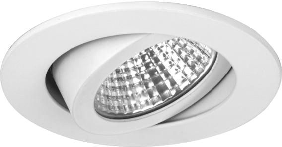LED-Einbaustrahler 6W 3000K 730lm Konv ws mt 1LED Alu IP65 RF:hochglänzend
