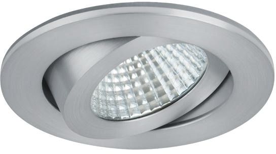 LED-Einbaustrahler 6W 3000K 730lm Konv alu mt 1LED IP65 RF:hochglänzend