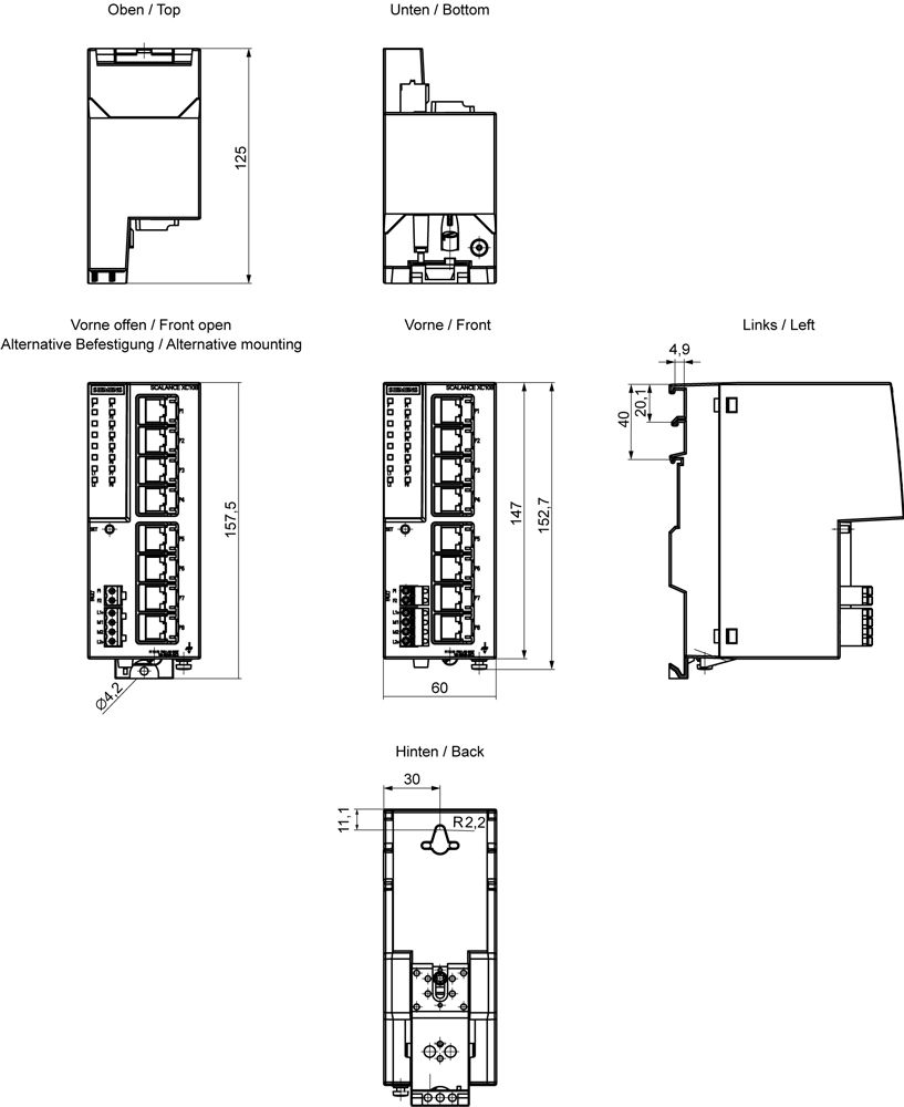 Switch Hutschiene 8x10/100Mbps Layer2