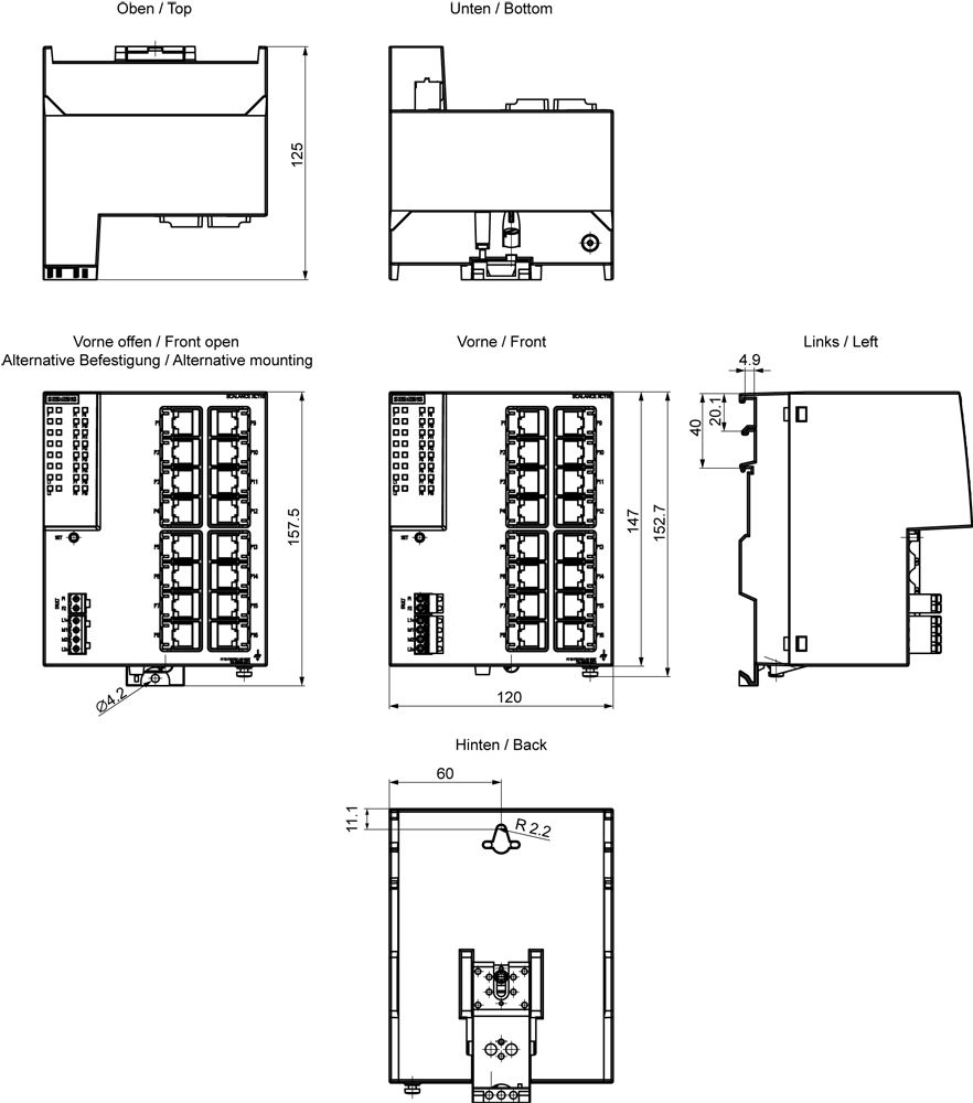Switch Hutschiene 16x10/100Mbps Layer2