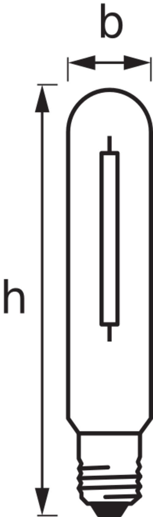 Natriumdampflampe 70W VIALOX E27 2000K Röhre einseitig gesockelt extZündg.erf.