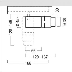 LED-Anbaustrahler 9W SUPERSYSTEM 3000K 600lm Konv 1LED Alu IP20 ws mt NV-Adapt