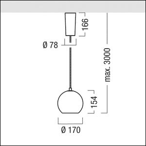 LED-Pendelleuchte 9W SCONFINE 3000K 1LED 650lm chr LED nicht austauschbar sym