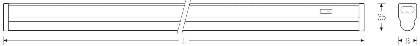 LED-Lichtleiste 16,2W 4000K 1352lm Konv IP20 1LED elektr.Trafo m.Schalter