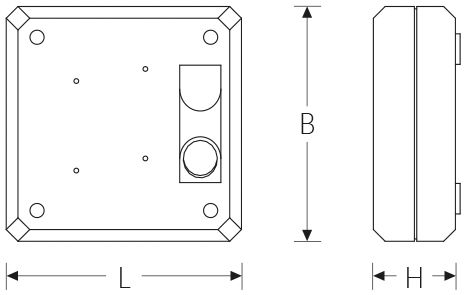 LED-Kunststoffleuchte 0-7W 4000K 500lm ws Konv IP65 200x200x60mm