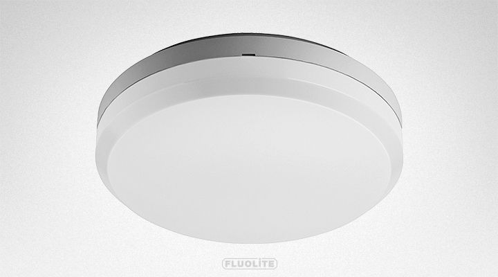 LED-Kunststoffleuchte 10W 3000K 800lm ws Konv IP65 Ø260x60mm