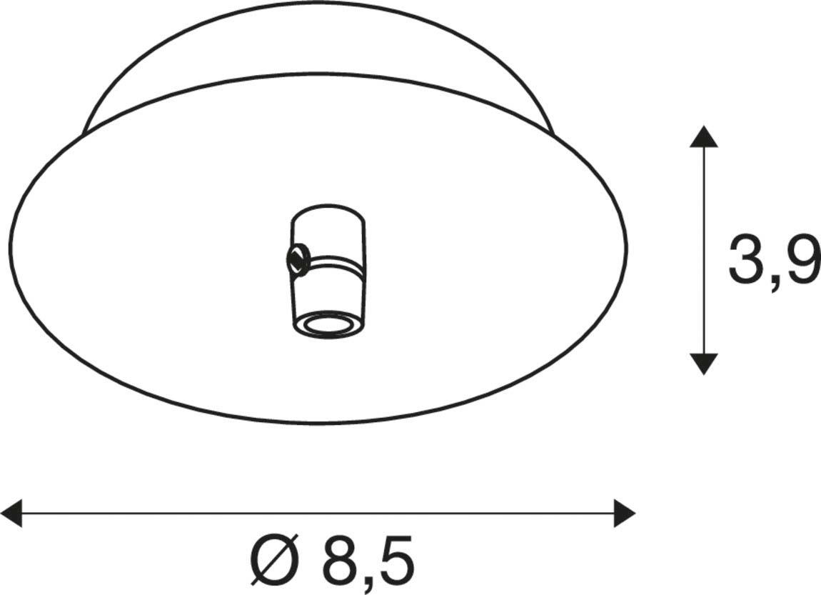 Leuchtenanschlussadapter chr 85mm