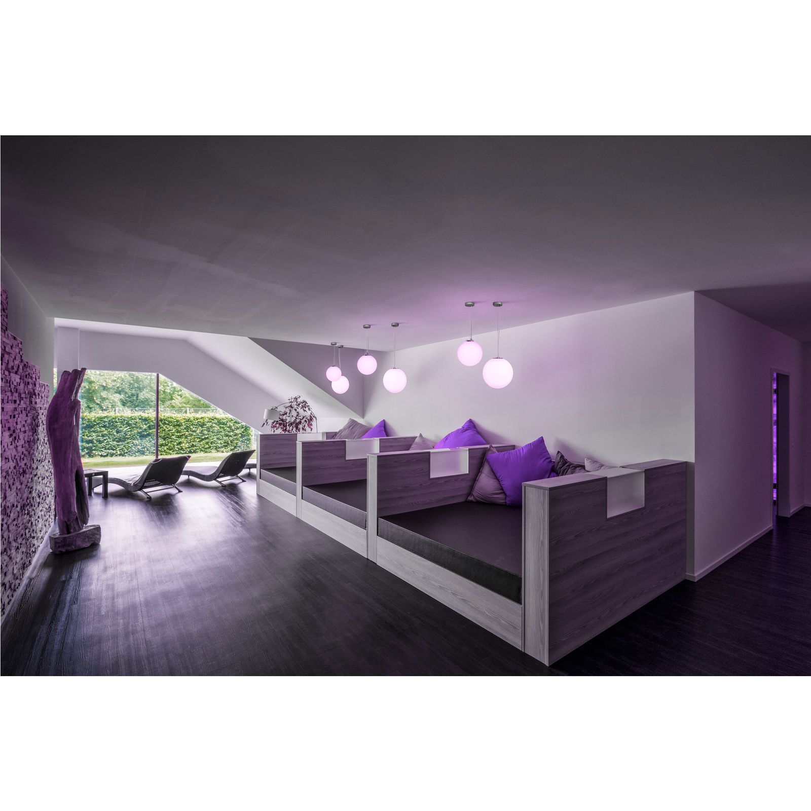 Pendelleuchte 24W HV si E27 asym IP20 Ø250mm