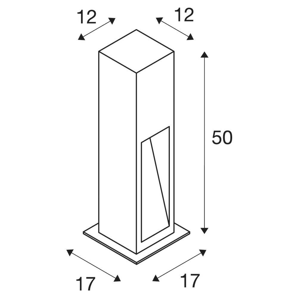 LED-Pollerleuchte 9W IP55 3000K 330lm gr 1LED Stein