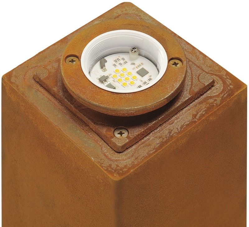 LED-Pollerleuchte 9W IP55 3000K 90lm rost ST 1LED Kst_tr