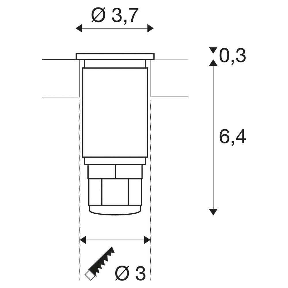 LED-Bodeneinbauleuchte 2W 3000K 120lm 12-24V LED nicht austauschbar 1LED IP67
