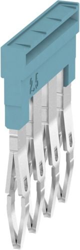 Querverbinder 4p bl steckb isol 24A m.Berührungss