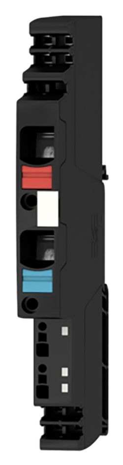 Klemmleiste 2p sw TS35 Thermopl 12,1mm Hutschiene TH35 Federzugans