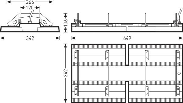 LED-Hallenleuchte 157W 4000K 26700lm sym Konv DALI 4LEDs Dimmung DALI IP65