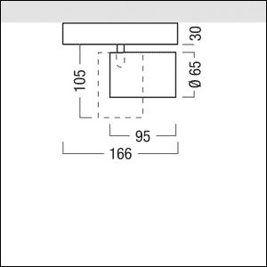 LED-Anbaustrahler 14W SUPERSYSTEM 4000K 350lm Konv 1LED Alu IP20 ws mt NV-Adapt