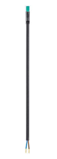 Geräteanschlussleitung 2p H03V2V2H2-F sw 0,75qmm 2x0,75qmm L500mm Stecker fr.Ende