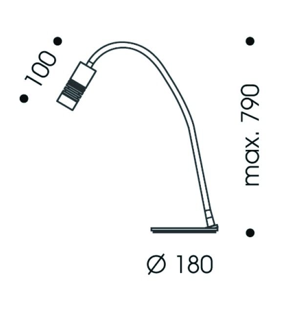 LED-Wohnraumleuchte 9W A LITTLE BIT 1LED 3000K 550lm elektr.Trafo carbon m.LM