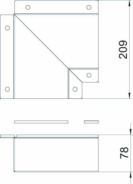 Flachwinkel BS-K 90° I90 I90I:110x70mm vz 70x110mm schraub ws
