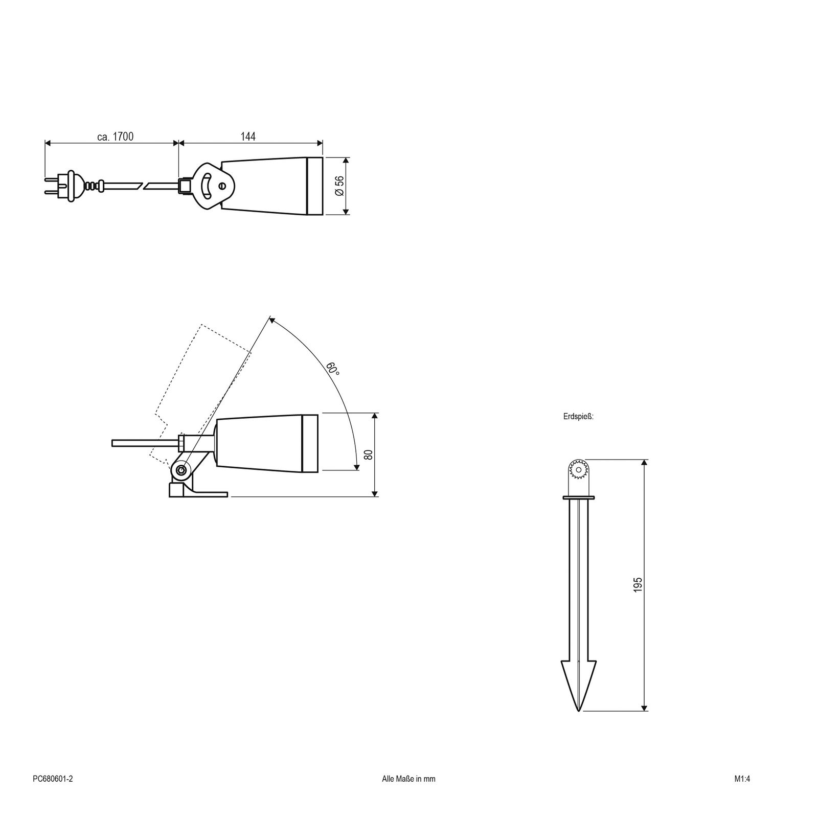 LED-Wegeleuchte 6W IP68 5000K 426lm edst 1LED Gl_tr