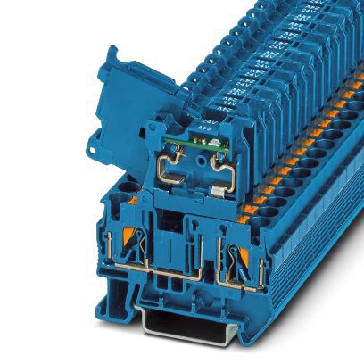 Sicherungs-Reihenklemme 0,2-4qmm LED G-Sich_5x20mm schwenkb 12-30VAC/DC 6,3A