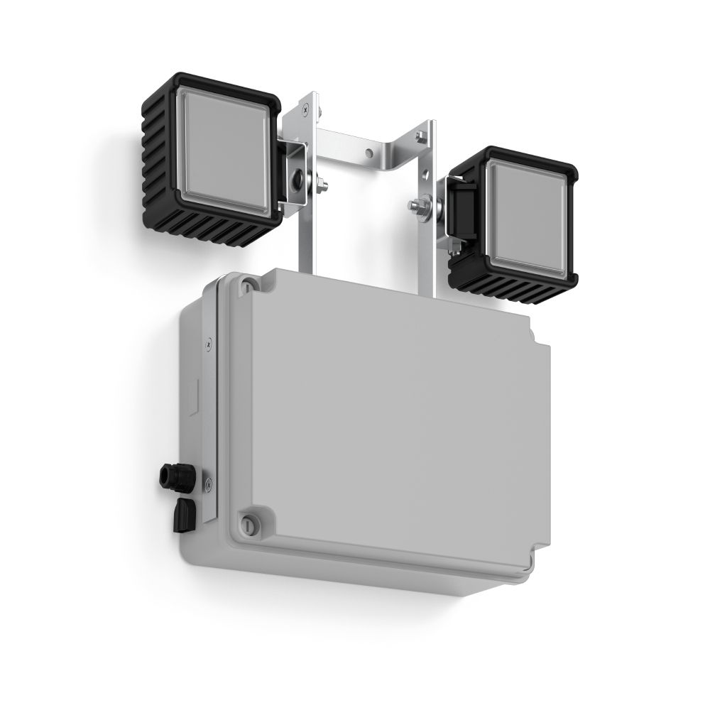 LED-Sicherheitsleuchte PowerboxFlood 72W 6500K 2LEDs 2350lm Wandanb IP54 dezentr