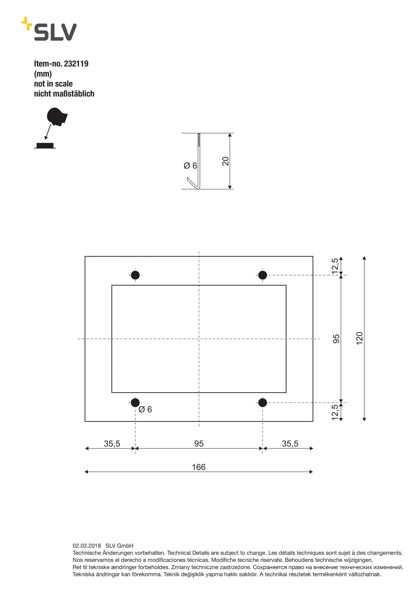 Betonanker edst L166mm B120mm H3mm