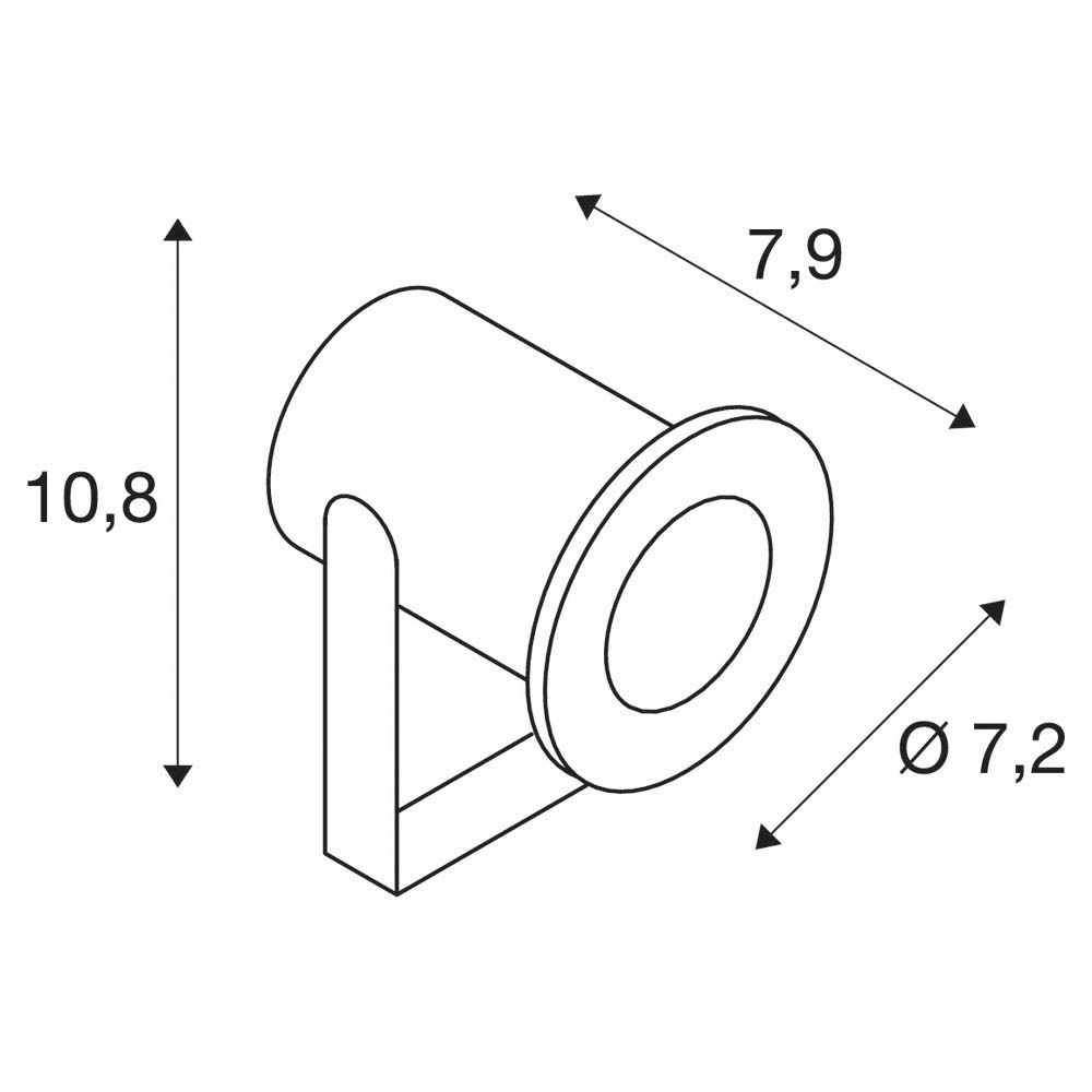 LED-Anbaustrahler 4,6W 3000K 300lm Konv edst mt 1LED IP67 mediumstrahlend