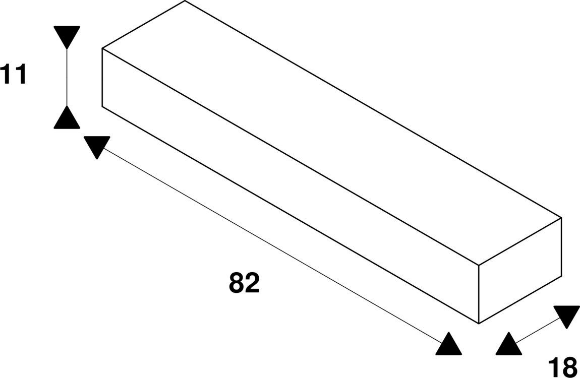 Wandhalterung si Alu L820mm B110mm H110mm